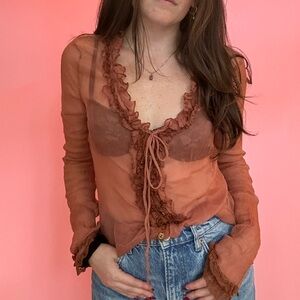 VINTAGE DOLCE & GABBANA SHEER SILK TOP